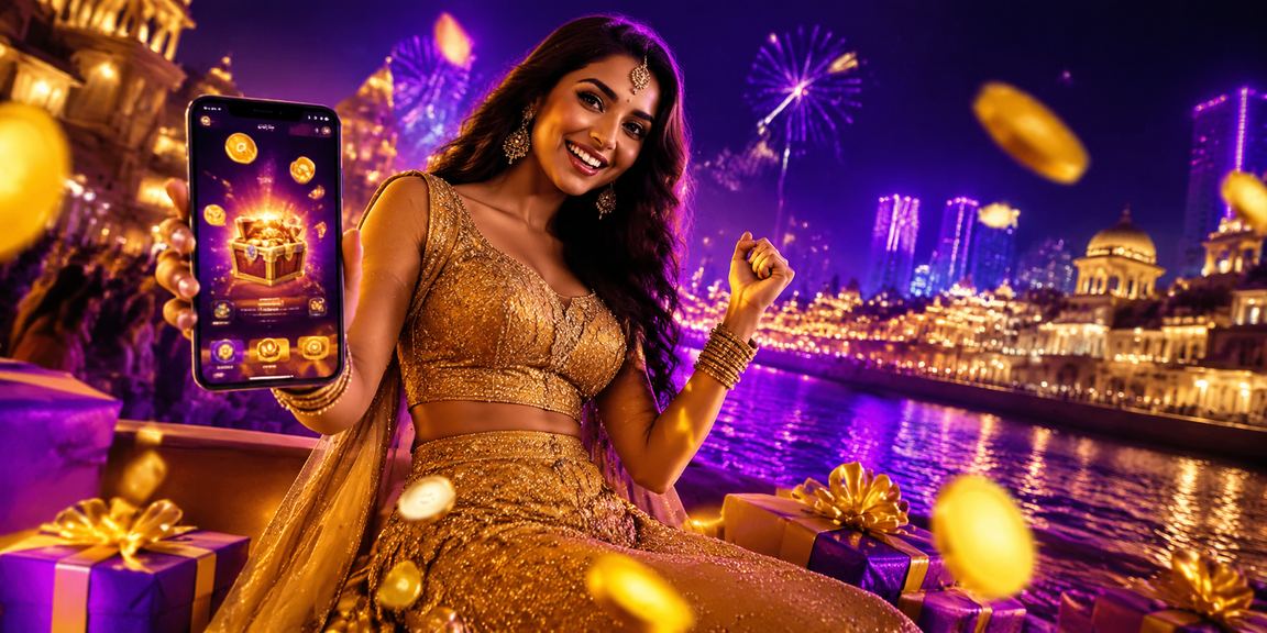 Lottery ticket and prize celebration during festival season in India